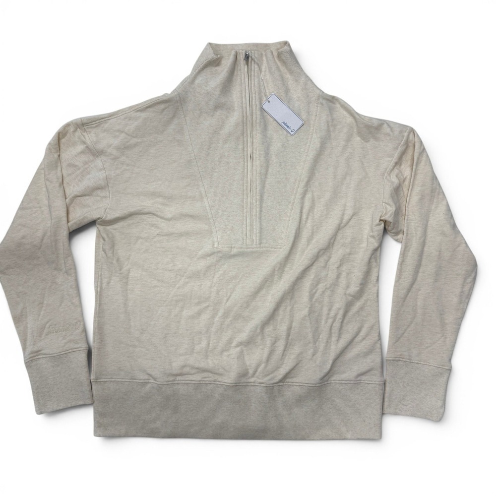 Johnnie-O Taylor Quarter Zip Pullover Vanilla Heathered Cream Womens Medium NWT